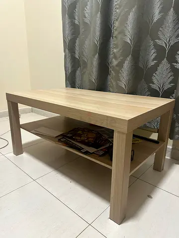 Ikea Lack Light Wood Coffee Table with Lower Shelf - Good Condition