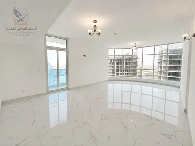 شقة غرفتين ماستر وصالة للايجار السنوي في أبراج الواحة بالراشديه عجمان اطلاله مميزه ومساحه رائعه مع جيم ومسبح وباركن خاص