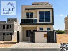 Villa for rent in Al Zahia area.The villa features a front setback for parking and a spacious courty
