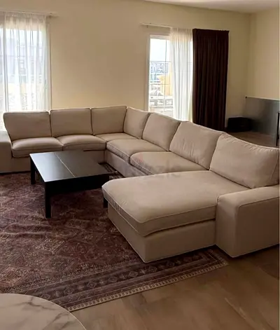 Comfortable IKEA Kivik U Shape Sofa Beige