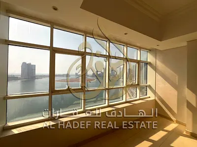 🏠 For Annual Rent in Sharjah – Al Khan ✨ Spacious 2 Bedroom Apartment with Living Room, featuring a sea-view balcony, 2 bathrooms, and a large kitch