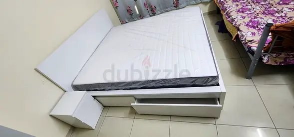 Ikea King Size Bed with mattress available in perfect condition