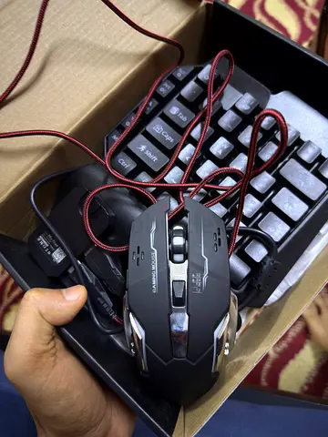 Wired Gaming Keyboard and RGB Mouse Combo - Good Condition