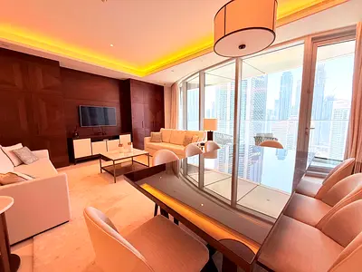 Spacious 3BR + Maid | Full Burj Khalifa View | Fully Furnished | The Address Sky Tower