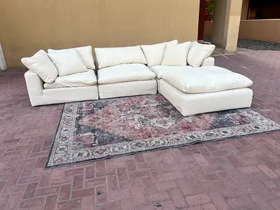 Top Quality Marina Home Luscious feather 🪶 filled modular sofa with footstool