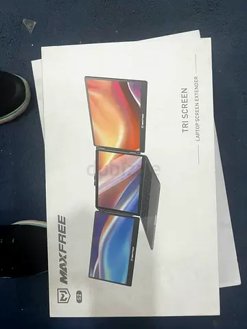 Maxfree Tri Screen Laptop Monitor Extender (Triple Portable Screens) - Boxed