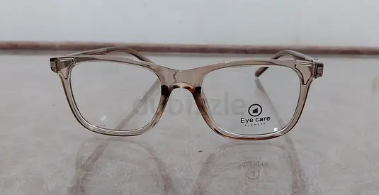 Eye Care Transparent Brown Square Eyeglasses Frame