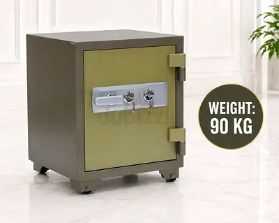 Heavy-Duty 90KG Fire Resistant Safe Box – Dual Key Lock Safe for Home & Office