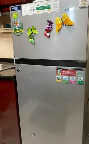 Used Geepas Silver Double-Door Refrigerator - Good Working Condition