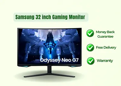 Samsung 32 inch Neo Odyssey G7 4K 165Hz Curved Gaming Monitor