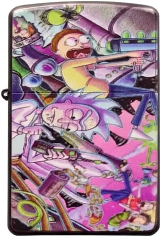 Rick and Morty Themed Zippo-Style Lighter - Collectible Design Unused 73
