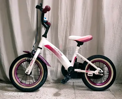 Kids' 12-inch White & Pink Balance Bike (good condition)