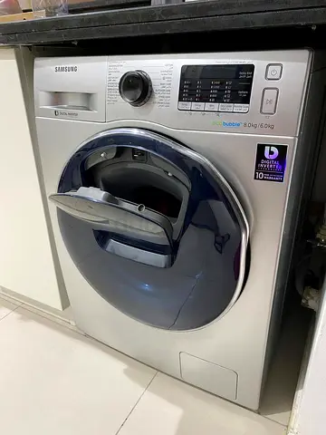 Samsung Front Load Washer 8kg / 6kg Dryer - Silver, Good Condition