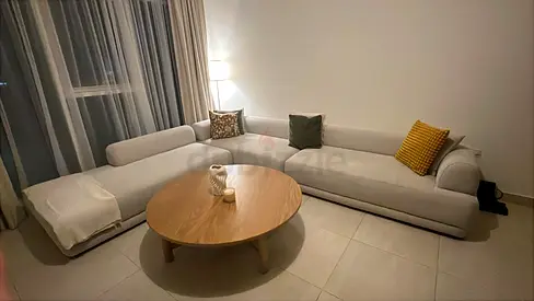 Low-profile modern sectional sofa with chaise - light grey