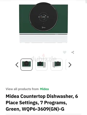 Midea Countertop Dishwasher - 6 Place Settings, 7 Programs (Green)