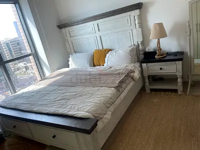 Complete Bedroom Set — Bed, Nightstands, Dresser, Mirror and computer table