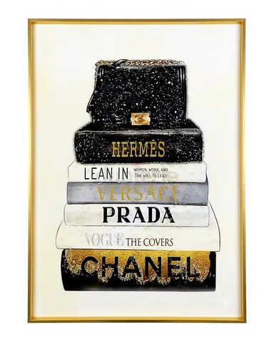 “Luxury Fashion Designers” Decorative Crystalized framed Wall Art