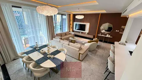 Luxurious Furnished 2-Br Duplex with Private Jacuzzi | Full Burj Khalifa & Canal Views | Brand New