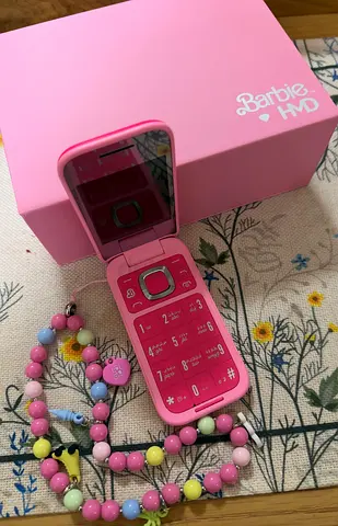 HMD Barbie Flip Phone with Accessories and Box