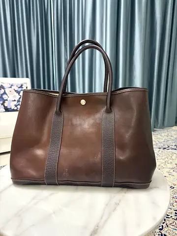Hermes Vintage garden party ( Amazonia ) for late 1990s - dark brown good condition