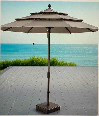 11ft Market Umbrella Cast Shale with Collar Tilt