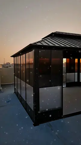 Aluminium Glass Roofed Balcony Gazebo / Outdoor Room - Excellent Condition