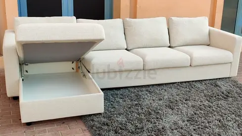 4_/ Seater IKEA Vimle L Shape Sofa Beige with storage