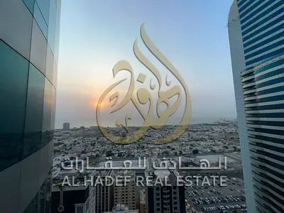 Annual Rent | 2 Bedroom Apartment | Direct Sea View | First Row on Khalid Lake Corniche | Master Bedrooms | Gym & Pool | Al Majaz 3Experience luxury l