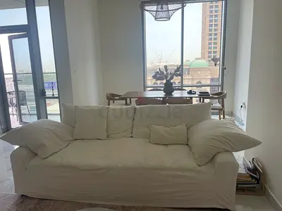 White 3-Seater Slipcovered Sofa in Good Condition