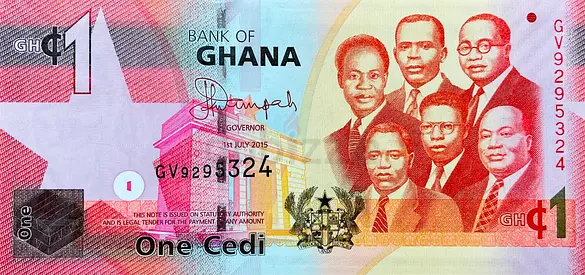 GHANAIAN 1 CEDI BANKNOTE CURRENCY OF GHANA