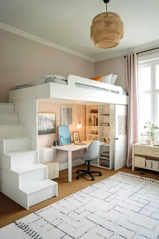 Premium Loft Beds with Integrated Study Desk