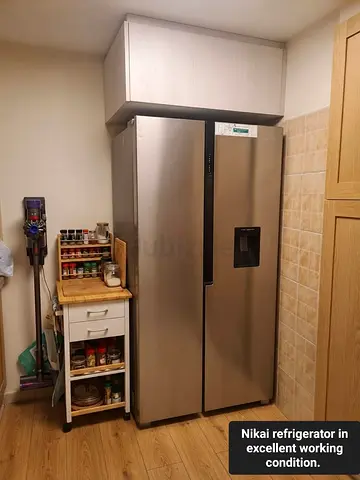 Nikai Side-by-Side Refrigerator with Water Dispenser