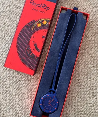 Royal Pop Orenji Hachi Blue Silicone Watch - Brand New in Box