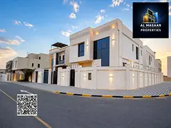 Directly behind services | Own a luxury corner villa in Al Zahia, Ajman | 5 master bedrooms | A grea