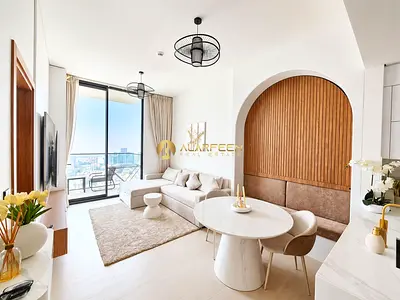 شقة أنيقة بغرفة نوم واحدة | بن غاطي جاردينيا | تصميم مفروش بمخطط مفتوح