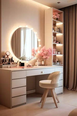 Modern Makeup Vanities with Functional Storage