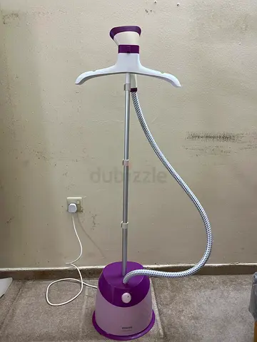 Standing Garment Steamer - Works Well, Purple/White