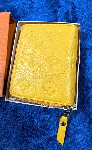 Yellow embossed leather zip wallet (pre-owned)Never used Designer inspired