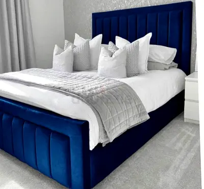 Dark blue colour 200*200 super king size Bed