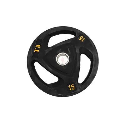 Tri-Grip Rubber Coated Olympic Weight Plate 15KG - Brand New