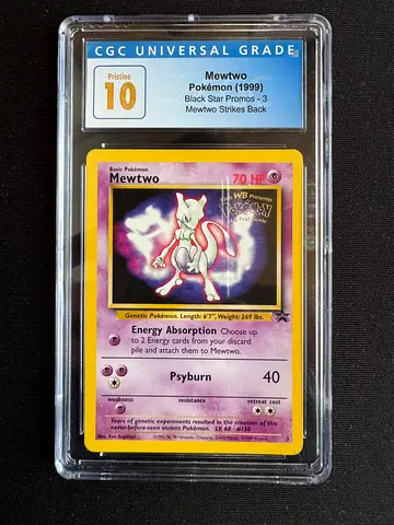 Pokemon 1999 Mewtwo Black Start Movie Promo CGC Pristine 10 (Low Pop 84)