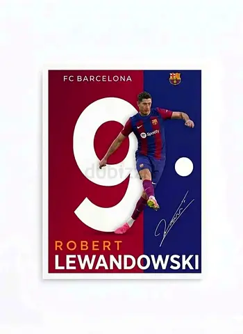 Robert Lewandowski FC Barcelona Poster - Signed Replica Print