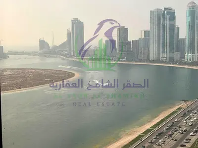Two Bedroom Apartment for Annual Rent in Al Taawun Al Khan Corniche Sharjah Direct Sea View Spacious Kitchen Built In Wardrobes