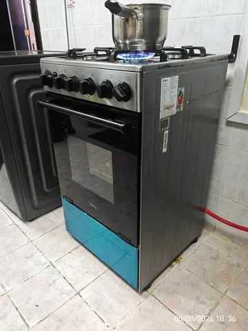Midea 50x55cm Freestanding Gas Cooker - 4 Burners with Oven (Used)