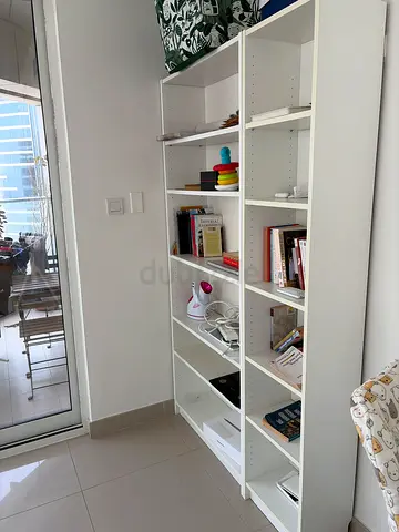 White IKEA KALLAX / cube shelving unit -