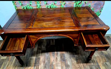 Solid Wood Study Desk with Drawers office table and study