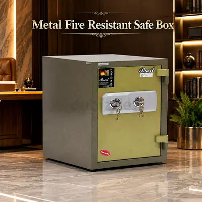 Heavy-Duty Metal Fire Resistant Safe Box – Metal Storage Cabinet for Home and Offices