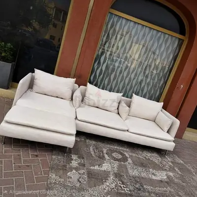 IKEA Sodheamn L Shape Sofa Beige