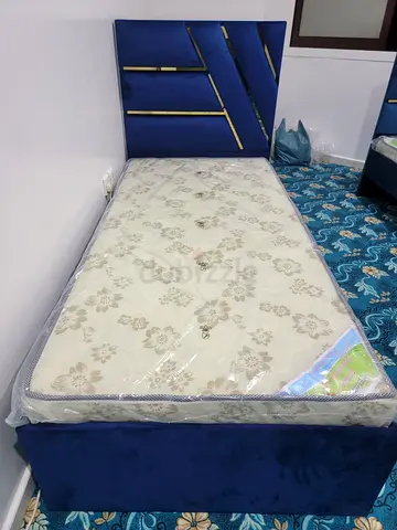 Brand new velvet single bed with medical mattress available.