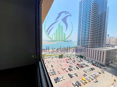 شقة غرفة وصالة للإيجار السنوي في الخان مع تكييف على المالك وإطلالة بحرية وجيم ومسبح وباركن مجاني